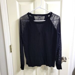 INC Sheer Sleeved Sweater